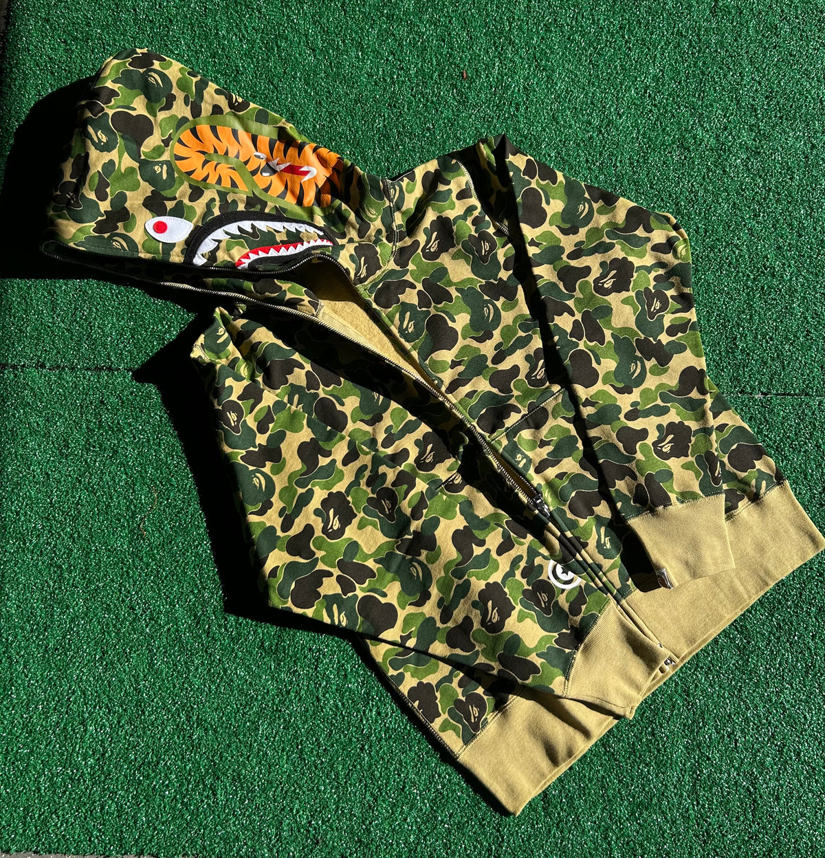 Green Camo Bape Zip-Up