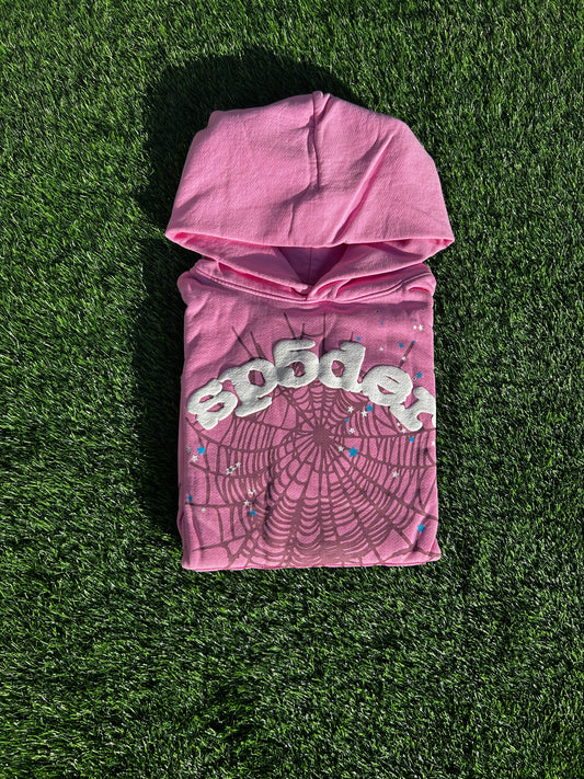 Light pink Sp5der Hoodie