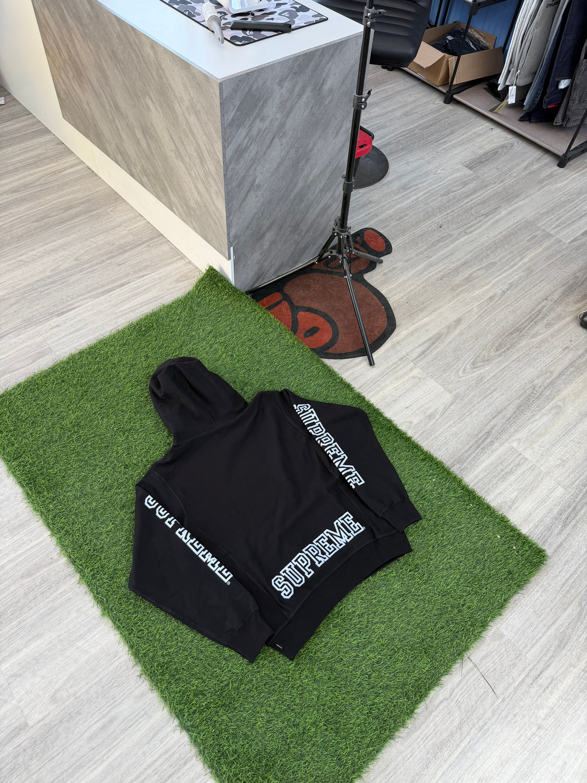 Supreme hoodie back logo only