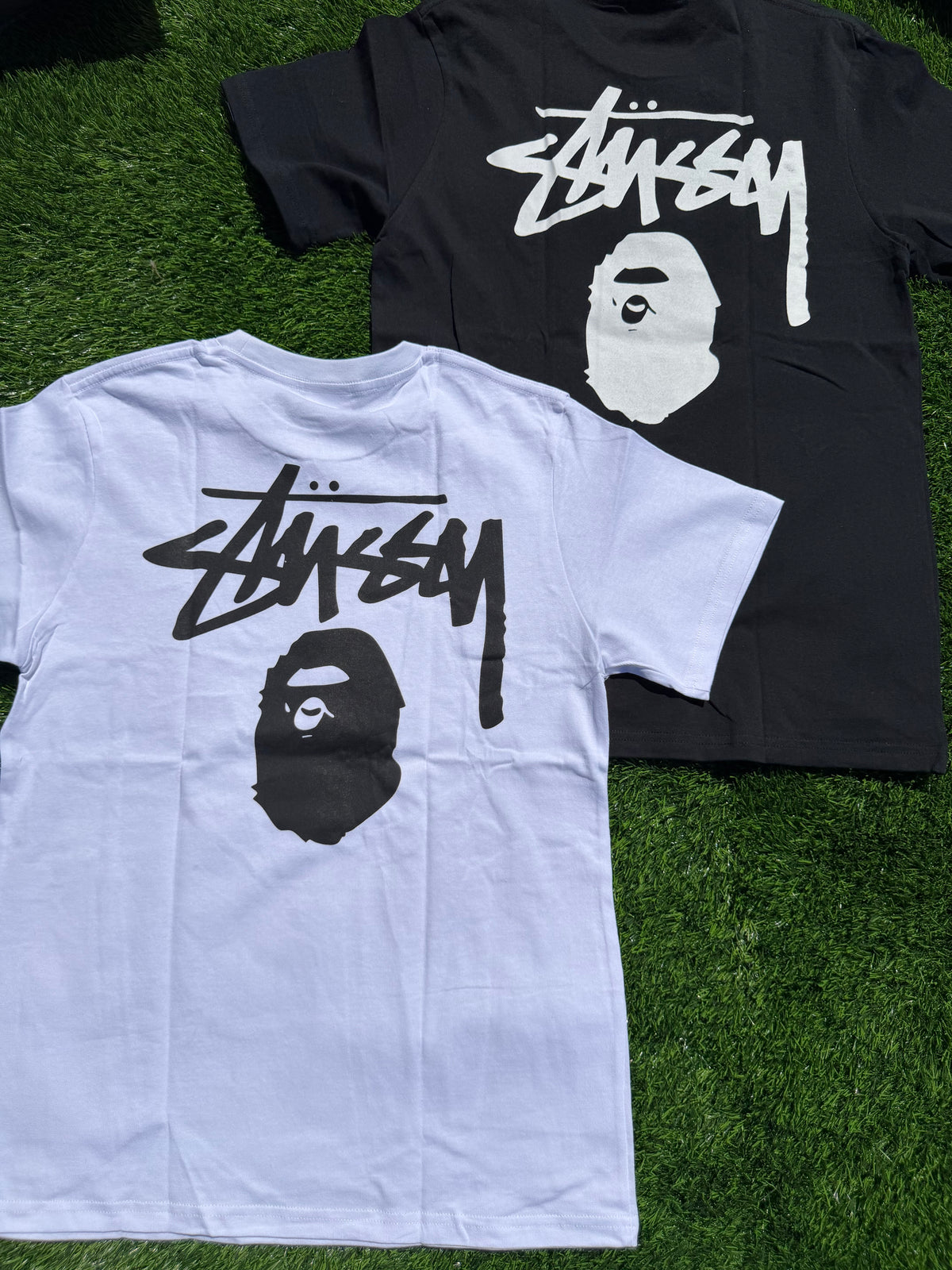 BAPE X STUSSY TEE ‘BLACK’