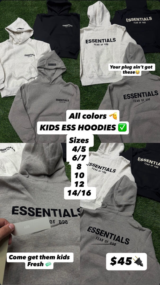Kids essential hoodies (Light oat)