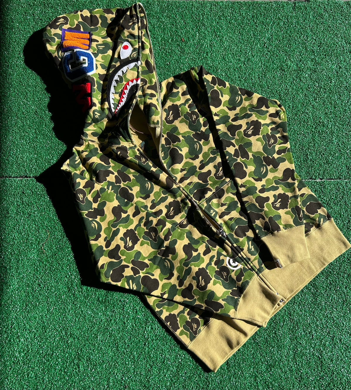 Green Camo Bape Zip-Up