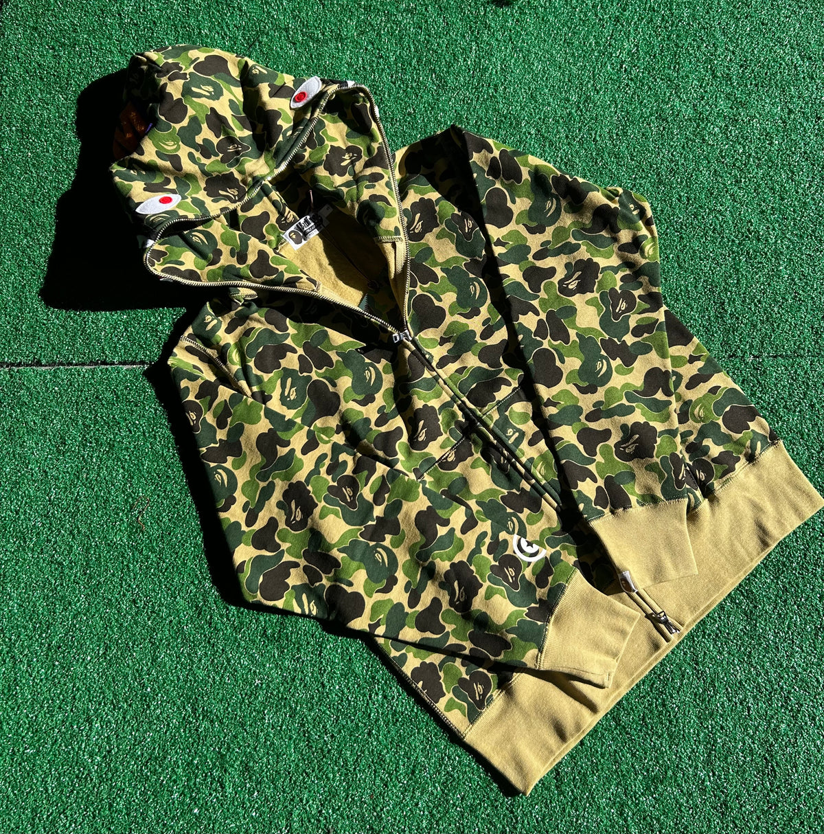 Green Camo Bape Zip-Up