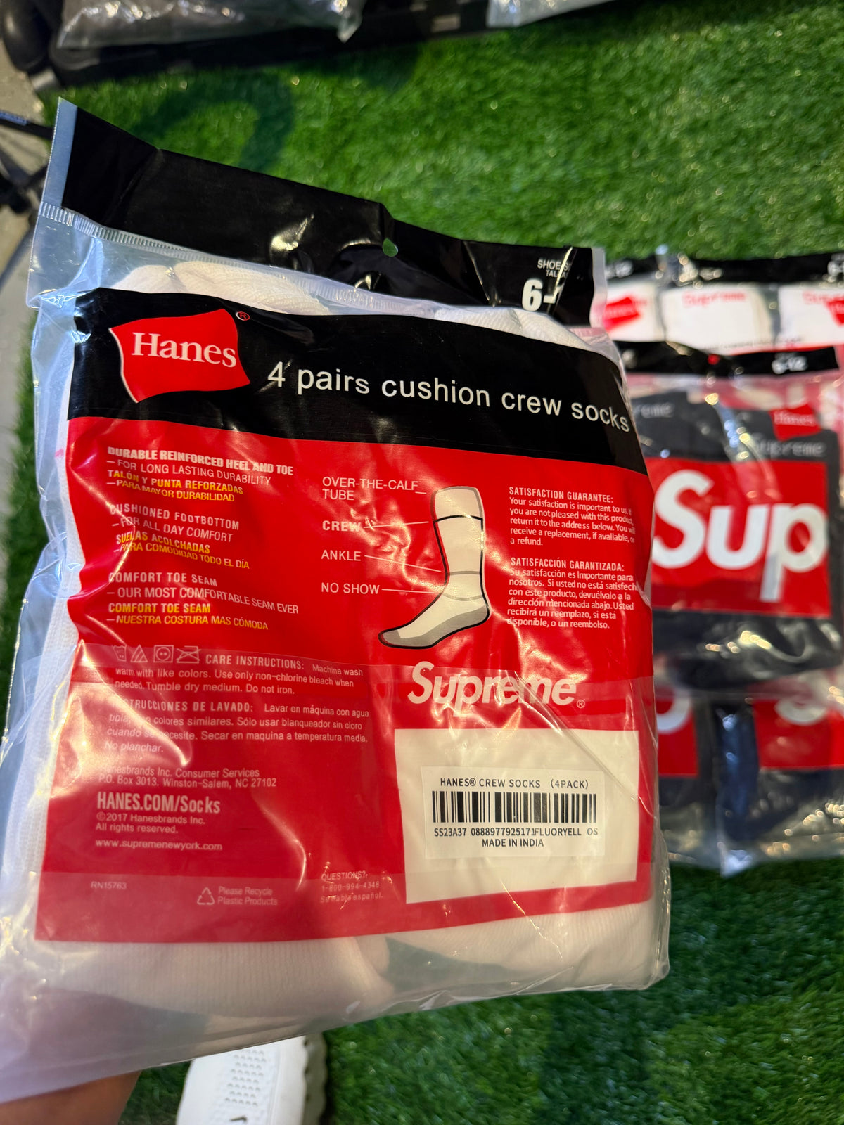 Supreme Socks 4-Pack ‘WHITE’