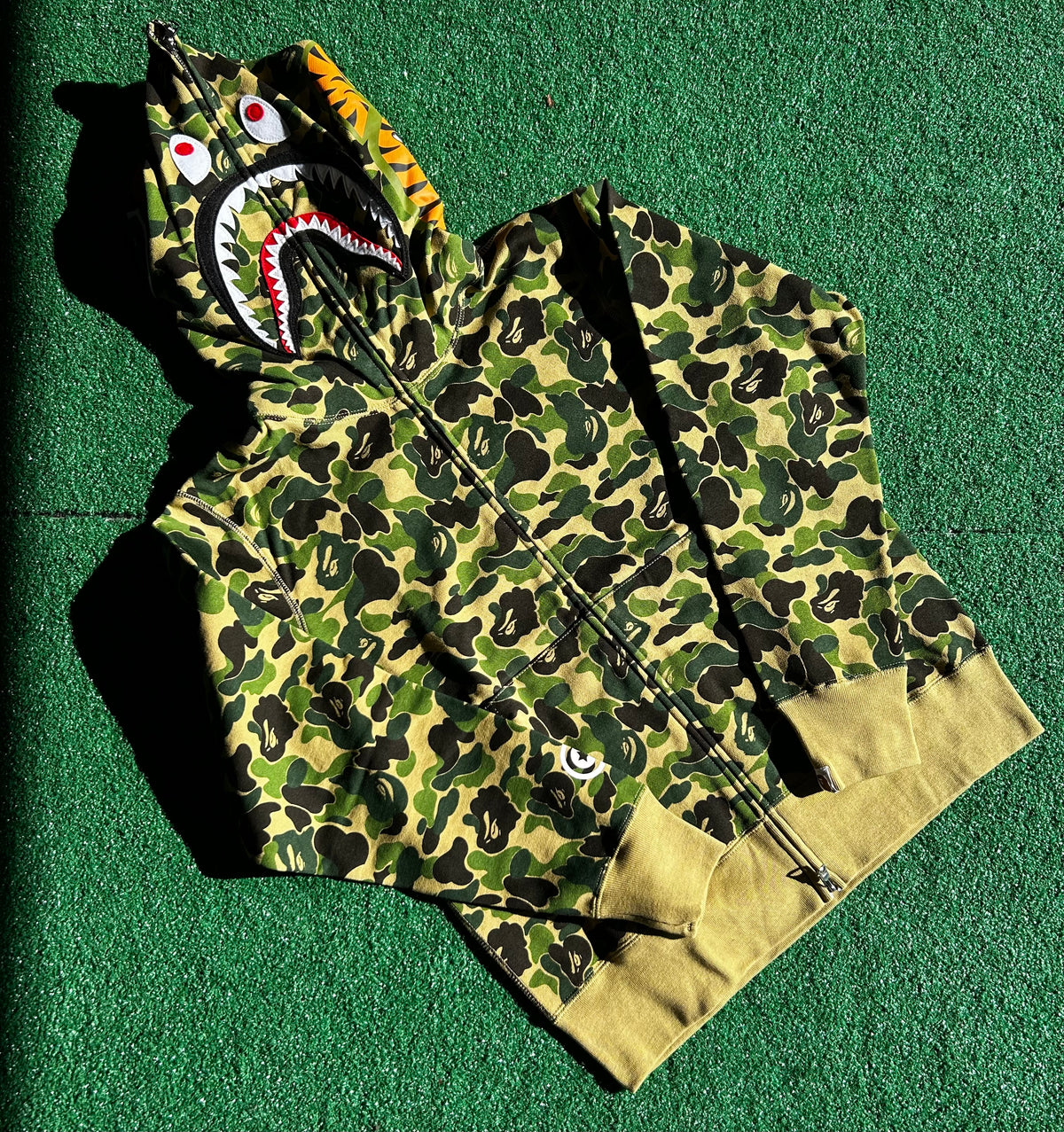Green Camo Bape Zip-Up